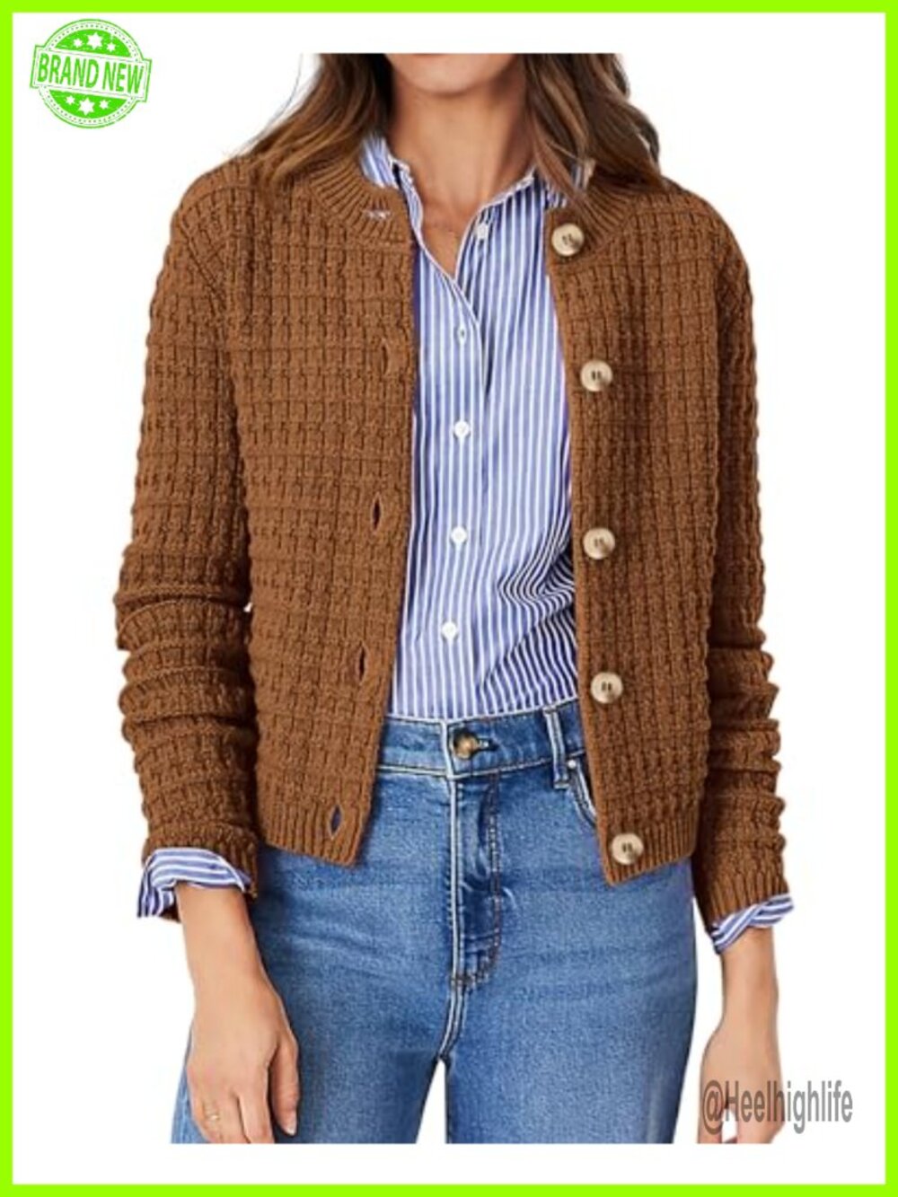 Women's Lightweight Cotton Button Up Cardigan Sweater Long Sleeve Open Front